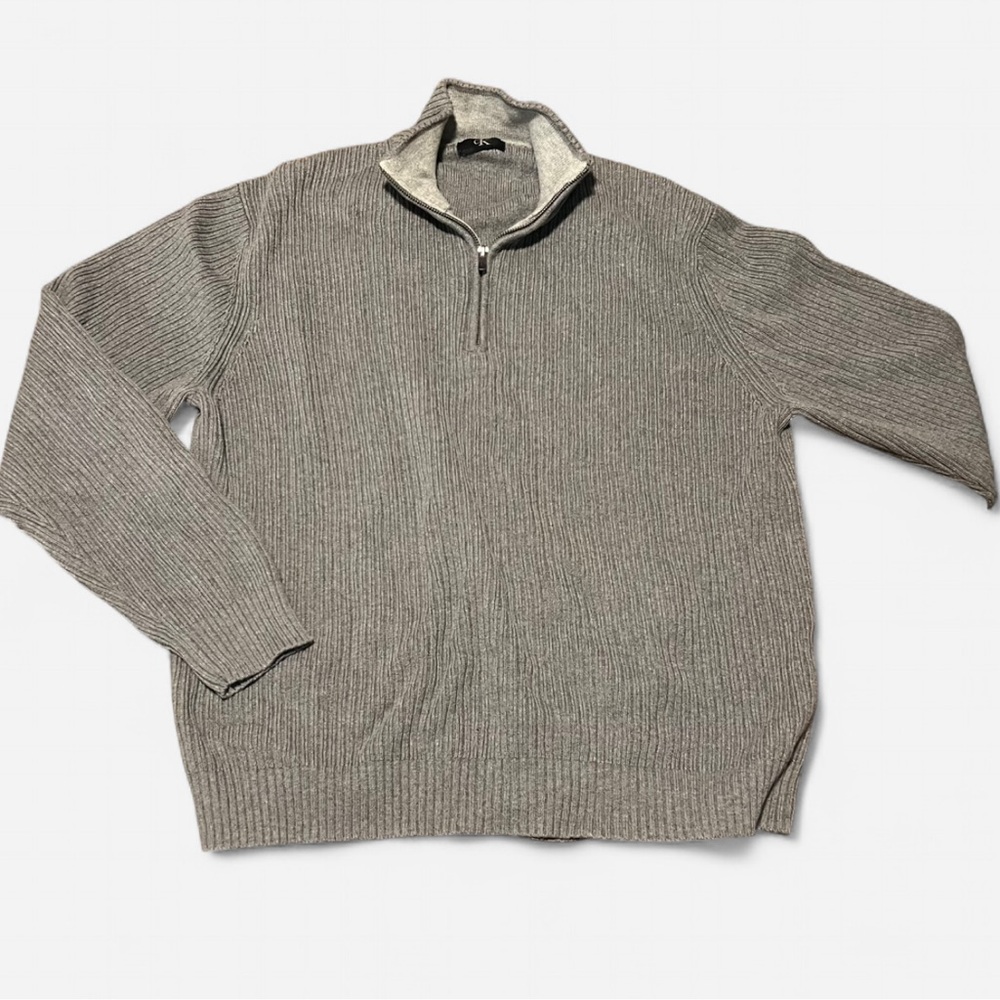Calvin Klein‎ Men's Zip-Up Sweater in Gray